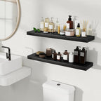 Fun Memories Floating Shelves for Wall, Rustic Wood Wall Mounted Shelves for Bathroom, Bedroom, Living Room & Kitchen, Storag