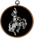 KSDUT Western Cowboy Horse Black Wall Art Decor - Brown Bucking Southwestern Wall Art Canvas Frame Hanging Prints, Mid Centur
