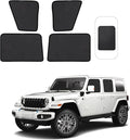 Front Side Half Window Shade Foldable Custom Fit for 2018-2025 Je-ep Wrangler JL Car Window Shades for Side Window Sun Shade UV Protection Heat Insulation for Camping Sleeping 4PCS