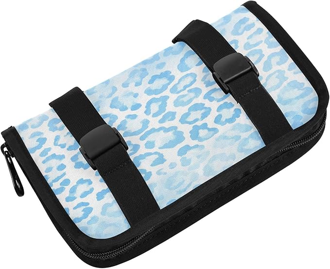 Car Tissue Holder Car Visor Organizer Tissue Box Holder for Car Sun Visor Organizer with Car Vehicle Accessories Essentials Interior for Women Men Leopard Print Sky Blue