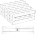 Vtopmart 8 Pack Drawer Dividers for Clothes, 4" High 10.2"-16.5" Adjustable Expandable Dresser Drawer Organizer, Clear Plasti