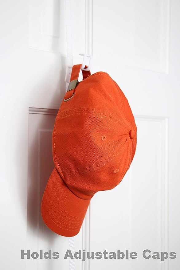 Perfect Curve Hat Organizer Cap Rack FAV | Hat Racks | Hold up to 40 caps | Over Door Organizer for Baseball Hat | Fitted & A