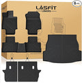 LASFIT Floor Mats & Backrest Mats & Trunk Mat for Toyota RAV4 2019-2025 (Not Fit Hybrid) All Weather TPE Custom Fit Floor Liners Car Mats Full Set Accessories, Lifespan 5 Years+, Black