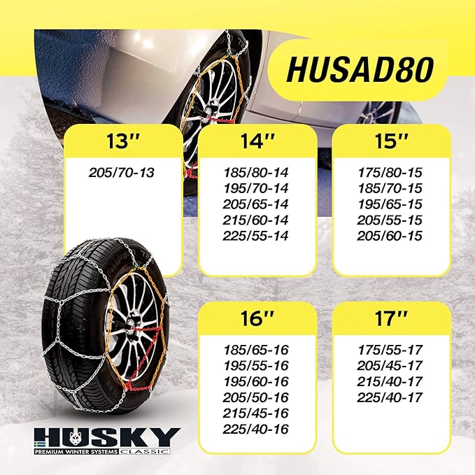Sumex HUSAD80 KN80 Husky Advance Snow Chains 9 mm