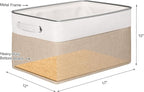 Kntiwiwo Foldable Storage Bin Collapsible Fabric Storage Basket Cube with Durable Handles Closet Organizer Bins for Organizin