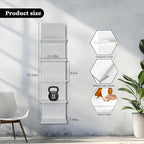 5 Tier Wall Shelf Unit, RGB Lack Shelf, Vanity Shelves with Light,White Shelves for Room,Office,Bathroom,Remote Control
