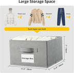 BrilliantJo 2 Pack 6 Shelves Hanging Closet Organizer with 2 Drawer, Hanging Storage with 4 Side Pockets for Clothes Shoes, 4