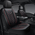 CAR PASS 3D Foam Faux Leather Car Seat Covers Front Seats,Waterproof Leather Front Seat Cover for Car,Universal Fit for SUV T