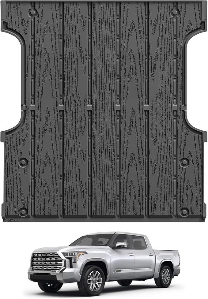 3W Truck Bed Mat for Toyota Tundra 2022-2026, Heavy Duty Tundra Accessories TPE Truck Bed Liner, All Weather Pickup Truck Bed Protection(Only Fit 5.5FT/5.5' Short Bed)