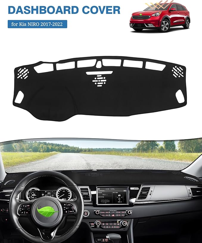 FIILINES Dash Cover Fit for 2017-2022 Kia NIRO Accessories Sunshade Non-Slip Mesh Dash Cover for NIRO Accessories Dashboard C