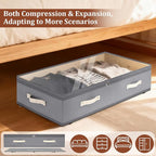 Dolicer 4 Pack Under Bed Storage with Wheels, 6in-10in Height Adjustable Underbed Storage Containers, 92L XXXL Under Bed Draw
