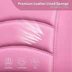 CAR PASS 3D Foam PU Leather Pink Car Seat Covers, Universal Seat Covers Front 2 for Trucks SUV Sedan Automotive Seat Covers A