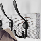 Coat Rack Wall Mount 31.5'' Coat Hanger Wall Mount Old White Coat Hooks for Wall Rustic Towel Racks for Bathroom Living Room 