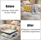 10 Pcs Extra Large Clear Travel Packing Cube，16 x 12 x 4 Clear Vinyl Zippered Storage Bags See Through Moving Bag Plastic Sto