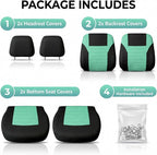 FH Group Automotive Car Seat Covers Front Set Premium 3D Air Mesh Front Seat Covers, Airbag Compatible Universal Fit Interior
