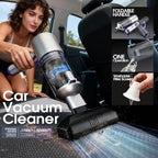 DSP 11-in-1 Handheld Car Vacuum Cleaner, 120W High Power Cordless Vac with 17kPa Suction, Multi-Nozzles for Car, Home, Keyboa