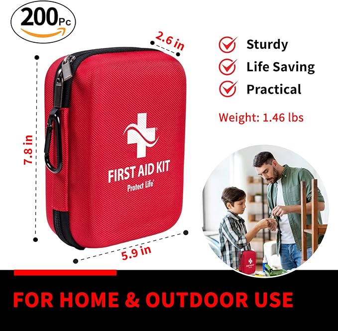 Protect Life Survival First Aid Kit for Home/Business, Camping Survival Kits | Mini Travel First Aid Kit | Camping Equipment 