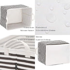Sea Team Collapsible Canvas Fabric Storage Basket with Handles, Rectangle Waterproof Storage Bin, Box, Cube, Foldable Shelf B