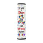 My Name is Seat Belt Autism Awareness Seat Belt Cover for Kid Family Special Need Autistic Medical Alert Car Cushion Cover Support Autism Gift Personalized Name 45