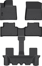 Auxko All Weather Floor Mats Fit for Kia Sorento Gasoline(6/7 Seat) 2021-2025 2026 TPE Liner Sorento 2021-2025 2026 Accessories Set All Season Odorless Anti-Slip Floor Mats