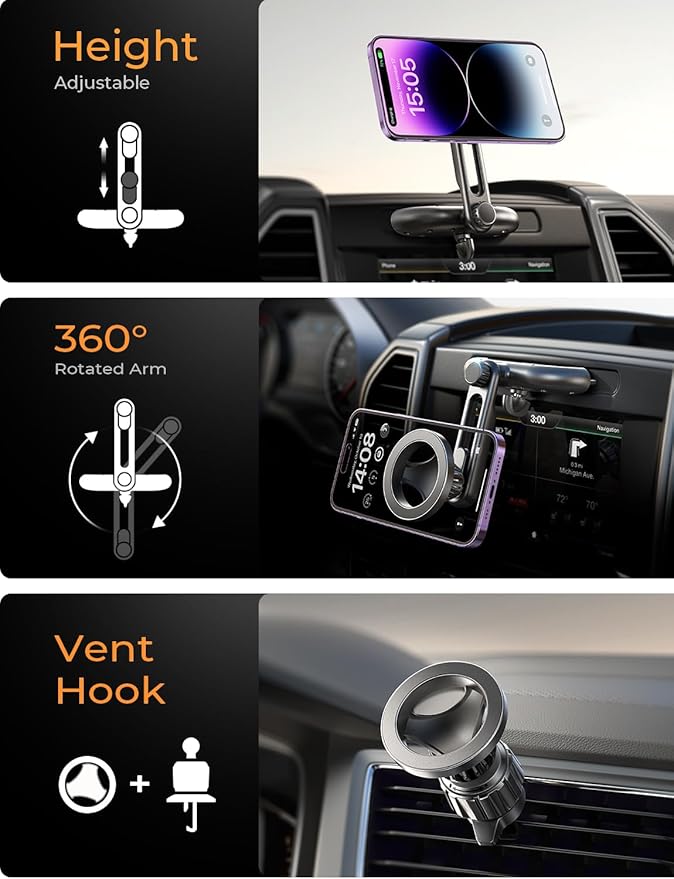 LISEN for MagSafe CD Phone Holder for Car