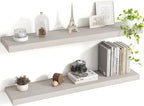 36 Inch Floating Shelves, 8 Inch Deep Floating Shelves for Wall, Hanging Shelf with Invisible Brackets, Deep Shelves for Bath