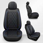 MIROZO Seat Covers Full Set, Car Seat Covers Blue Faux Leather Seat Covers Automotive Seat Covers Car Seat Protector for SUV 