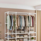 Portable Closet,Portable Closets for Hanging Clothes,Japanese Style Wardrobe Clothing Rack with 3 Drawers,1 Hanging Rods and 