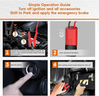 Jumper Cables for Car with Adapter Compatible with Milwaukee M12 12V Batteries, Silicone Wire 8AWG 2FT Alligator Clips Automotive Jump Starter Jumper Cables for Jump Starting Car or Tool Batteries