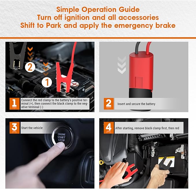 Jumper Cables for Car with Adapter Compatible with Milwaukee M12 12V Batteries, Silicone Wire 8AWG 2FT Alligator Clips Automotive Jump Starter Jumper Cables for Jump Starting Car or Tool Batteries