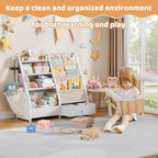 HAVLOTII Kids Bookshelf and Toy Storage - Book Shelf for Kids Rooms, Toddler Bookshelf Baby Bookcase for Nursery, Montessori 