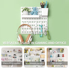 SHGJ&SOFT Peg Board Wall Organizer Panels, 50pcs - Includes 6 White Pegboards & Accessories, Plastic Pegboard for Home，Office