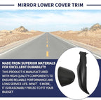 Mirror Lower Cover Trim ＆ Base Kit Left Driver Side Fit for Mazda CX-5 2015 2016 (With Mirror Light Version), Rearview Wing Bottom Cap Lower Holder Frame House ＆ Triangle Base Assembly