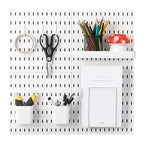 VEVOR Pegboard Combination Kit, 11" x 11" Plastic Pegboard, 4 Panels, Peg Board Wall Organizer Kit with Accessories, for Gara
