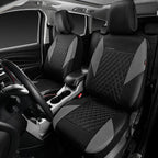 CAR PASS Quilting Leather Seat Covers Full Set,Universal Waterproof Deluxe PU Premium Car Seat Cover with 5mm Composite Spong