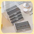 Necklace Organizer Box with 5 Drawers 30 Compartments, Dustproof Velvet Necklace Display Tray, Acrylic Necklaces Display Case