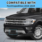 Front Bumper License Plate Frame Bracket Compatible with Ford Expedition 2018 2019 2020 2021 2022 2023 2024, Black License Fr