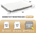 TAILI Mattress Vacuum Bag, King/Califonia King Mattress Vacuum Storage Bag with 4 Straps, Sealable Bag for Memory Foam, Latex