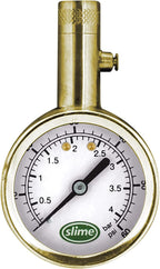 Slime 20459 Tire Pressure Gauge, Dial, Analogue, Brass Tire Gauge (5-60 psi)