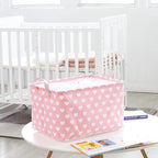 Hinwo Large Canvas Fabric Storage Basket with Handles, 33L/8.6-Gal Rectangle Bin, Collapsible Storage Box, Clothes, Toys, Bla