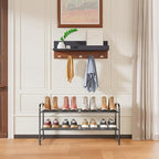 SUFAUY 2 Pack 2-Tier 33" Wide Shoe Rack, Shoe Shelf Storage Organizer for Entryway, Extra Large Capacity, Bedroom Footwear Or