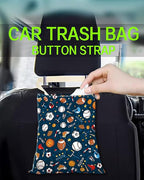 Car Trash Can, Durable Hanging Car Trash Garbage Bag, Cute Automotive Garbage Cans Organizer, Cute Blue Sport