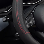 LABBYWAY Steering Wheel Cover, Universal Fit 15 Inch Microfiber Leather Car Wheel Protector, Anti-Slip, Black