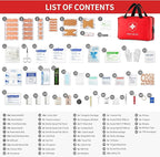 First Aid Kit - Trauma Kit with Essential Emergency Medical Supplies, Waterproof Travel First Aid Kit, Simple and Portable Em
