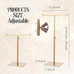 Display Stand Stainless Steel Jewelry Towers Bag Stand Tabletop Double Hook Hanging Jewelry Stands for Necklaces Organizer St