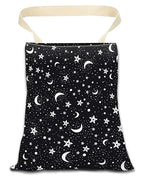 Car Trash Can, Durable Hanging Car Trash Garbage Bag, Cute Automotive Garbage Cans Organizer, Black White Moon Star