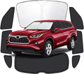 8pcs Car Window Shades for Toyota Highlander 2020-2025, Full Car Window Covers for Privacy, Sunshades for Highlander Front Rear Windshield Side Windows to Block UV and Protect Privacy