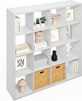 Furinno Simple Cube Storage Organizer, 16-Cube Display Shelf, Open Back Shelving Unit, Storage Shelves, Extra Thick Frame, fo