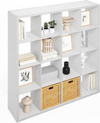 Furinno Simple Cube Storage Organizer, 16-Cube Display Shelf, Open Back Shelving Unit, Storage Shelves, Extra Thick Frame, fo