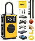 Tire Inflator Portable Air Compressor Cordless with Pressure Gauge and Auto Shut-Off Function, 2-in-1 Air Pump - 150 PSI for Car Bike Tires & 4.0 kPa for Air Mattresses and Inflatables